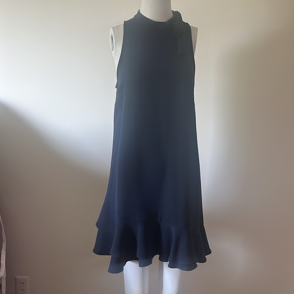 Likely Navy Ruffle Cocktail Dress - Picture 2 of 10